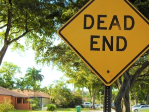 dead end sign road