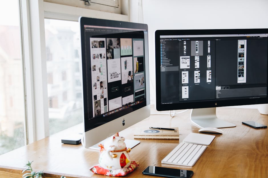 Blog | iGlobalWeb | Web Design SEO eCommerce Marketing Printing Company | pexels photo 326502 326502 A sleek modern office setup featuring dual monitors, Apple devices, and creative decor in an indoor workspace.